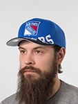 Бейсболка MITCHELL NESS арт. HP10367-NYABLUE New York Rangers NHL (синий / черный)